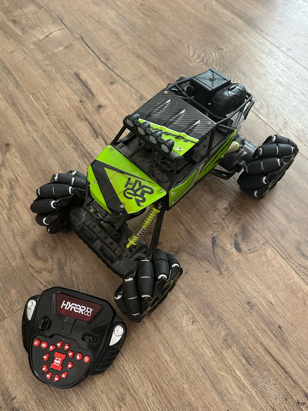 HyperX Green Off-Road RC Stunt Buggy for Kids